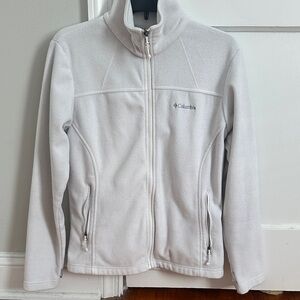 Women’s Columbia White Full-Zip Fleece Jacket- Size M